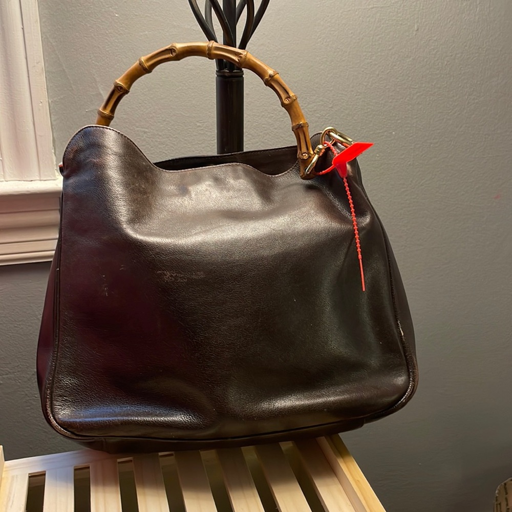 GUCCI BROWN BAMBOO HOBO